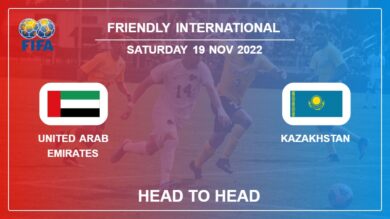 Head to Head stats United Arab Emirates vs Kazakhstan: Prediction, Odds – 19-11-2022 – Friendly International