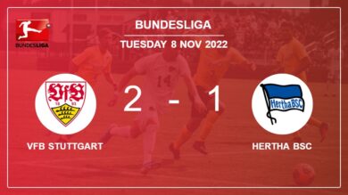 Bundesliga: VfB Stuttgart seizes a 2-1 win against Hertha BSC 2-1