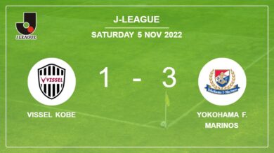 J-League: Yokohama F. Marinos prevails over Vissel Kobe 3-1