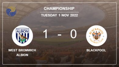 West Bromwich Albion 1-0 Blackpool: prevails over 1-0 with a late goal scored by O. Yokuslu