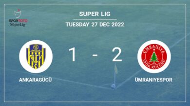 Ümraniyespor recovers a 0-1 deficit to overcome Ankaragücü 2-1 with D. Avounou scoring a double