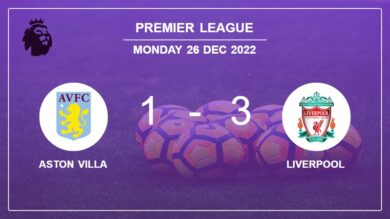Premier League: Liverpool prevails over Aston Villa 3-1