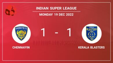 Chennaiyin 1-1 Kerala Blasters: Draw on Monday