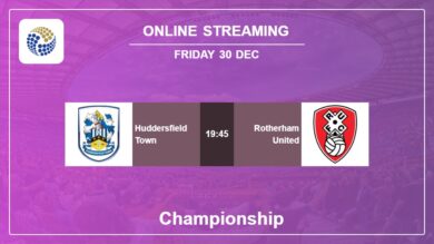Round 25: Huddersfield Town vs. Rotherham United Championship on online stream