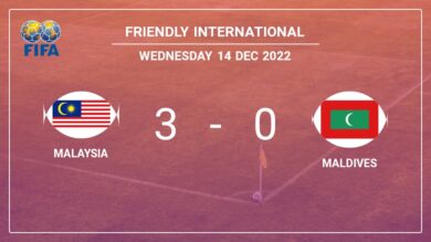 Friendly International: Malaysia conquers Maldives 3-0