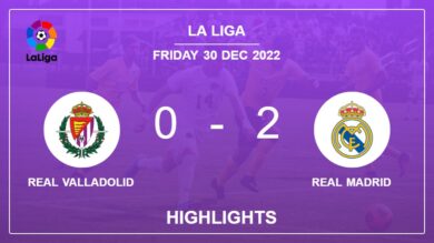 La Liga: K. Benzema  scores a double to give a 2-0 win to Real Madrid over Real Valladolid. Highlights