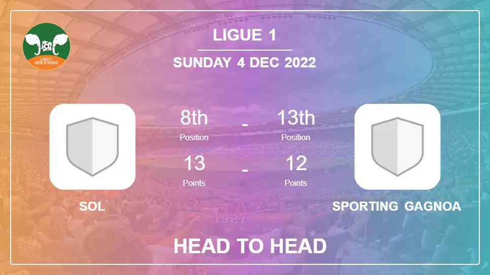SOL vs Sporting Gagnoa: Head to Head, Prediction | Odds 04-12-2022 - Ligue 1