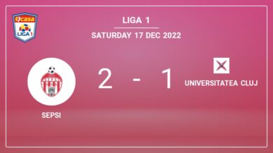 Liga 1: Sepsi conquers Universitatea Cluj 2-1
