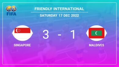 Friendly International: Singapore tops Maldives 3-1