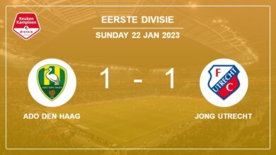 Jong Utrecht 1-1 ADO Den Haag: Draw on Sunday