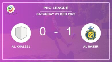 Al Nassr 1-0 Al Khaleej: conquers 1-0 with a goal scored by V. Aboubakar