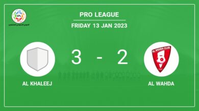 Pro League: Al Khaleej beats Al Wahda 3-2
