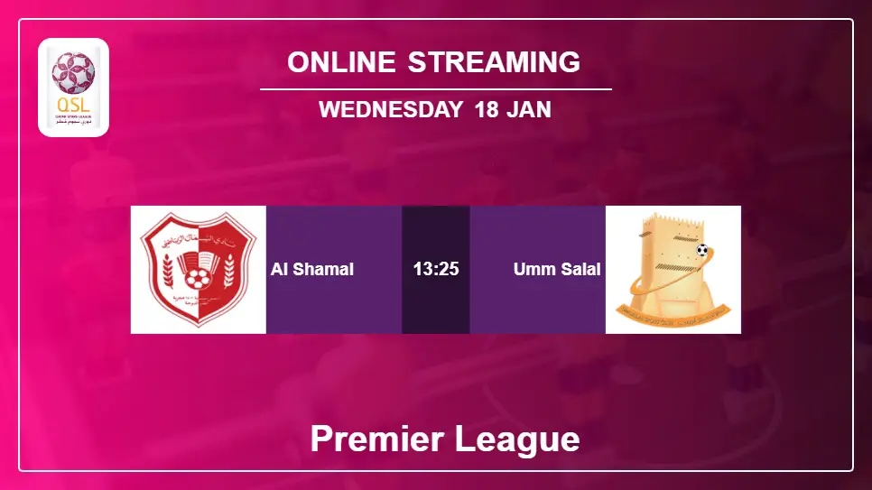 Al-Shamal-vs-Umm-Salal online streaming info 2023-01-18 matche