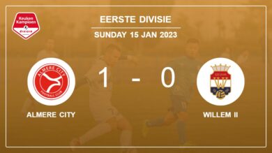 Almere City 1-0 Willem II: overcomes 1-0 with a goal scored by J. Hilterman
