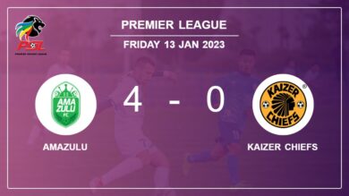 Premier League: AmaZulu liquidates Kaizer Chiefs 4-0