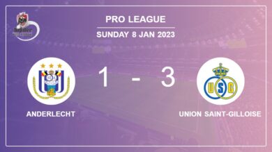 Pro League: Union Saint-Gilloise beats Anderlecht 3-1 after recovering from a 0-1 deficit
