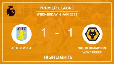Aston Villa 1-1 Wolverhampton Wanderers: Draw on Wednesday