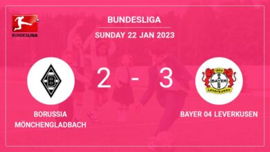 Bundesliga: Bayer 04 Leverkusen defeats Borussia Mönchengladbach 3-2