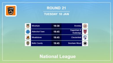 Round 21: National League H2H, Predictions 10th January