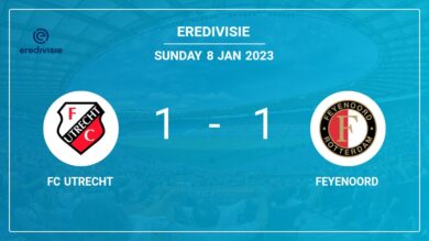 FC Utrecht 1-1 Feyenoord: Draw on Sunday