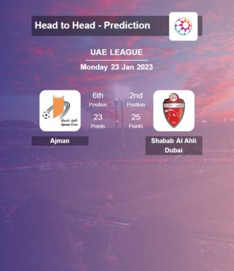 Uae League 2022/2023: Ajman vs Shabab Al Ahli Dubai Prediction