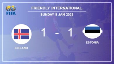 Friendly International: Iceland seizes a draw versus Estonia