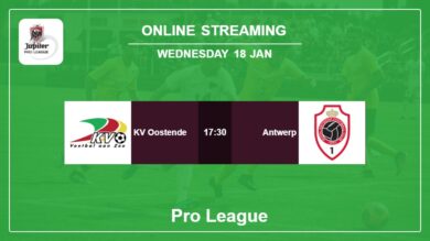 Round 21: KV Oostende vs. Antwerp Pro League on online stream