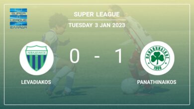 Panathinaikos 1-0 Levadiakos: tops 1-0 with a goal scored by B. Verbic