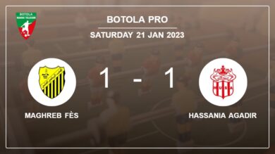 Maghreb Fès 1-1 Hassania Agadir: Draw on Saturday