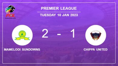 Premier League: Mamelodi Sundowns grabs a 2-1 win against Chippa United 2-1