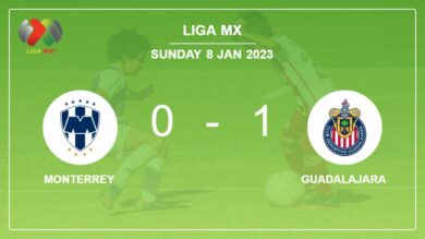 Guadalajara 1-0 Monterrey: conquers 1-0 with a goal scored by A. Vega