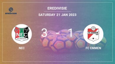 Eredivisie: NEC beats FC Emmen 3-1
