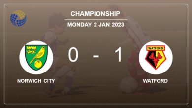 Watford 1-0 Norwich City: defeats 1-0 with a late goal scored by V. Issouf