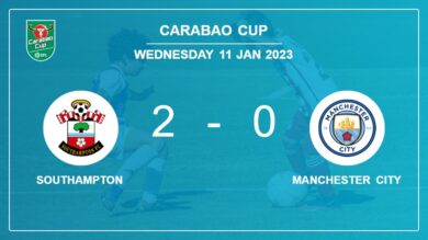Carabao Cup: Southampton conquers Manchester City 2-0 on Wednesday