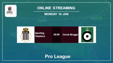 Sporting Charleroi vs. Cercle Brugge on online stream Pro League 2022-2023