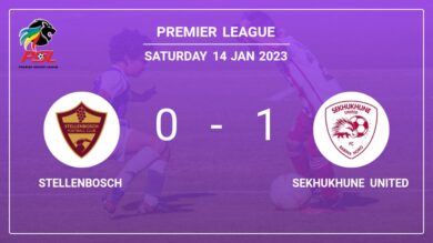 Sekhukhune United 1-0 Stellenbosch: defeats 1-0 with a goal scored by C. Ohizu