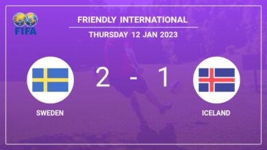 Friendly International: Sweden recovers a 0-1 deficit to prevail over Iceland 2-1