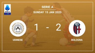 Serie A: Bologna recovers a 0-1 deficit to best Udinese 2-1
