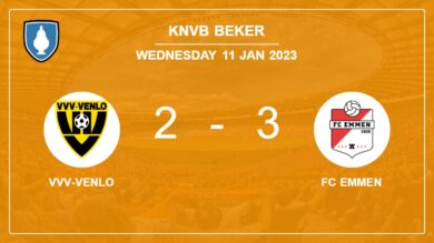 KNVB Beker: FC Emmen defeats VVV-Venlo 3-2
