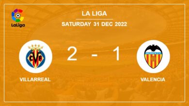La Liga: Villarreal recovers a 0-1 deficit to overcome Valencia 2-1