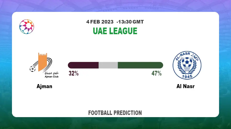 Both Teams To Score Prediction: Ajman vs Al Nasr BTTS Tips Today | 4th February 2023