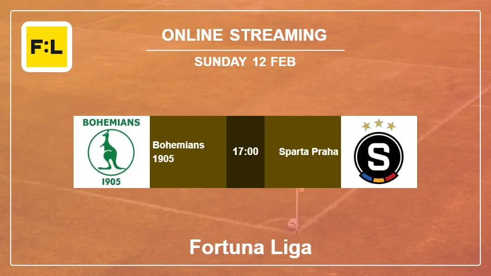 Bohemians-1905-vs-Sparta-Praha online streaming info 2023-02-12 matche