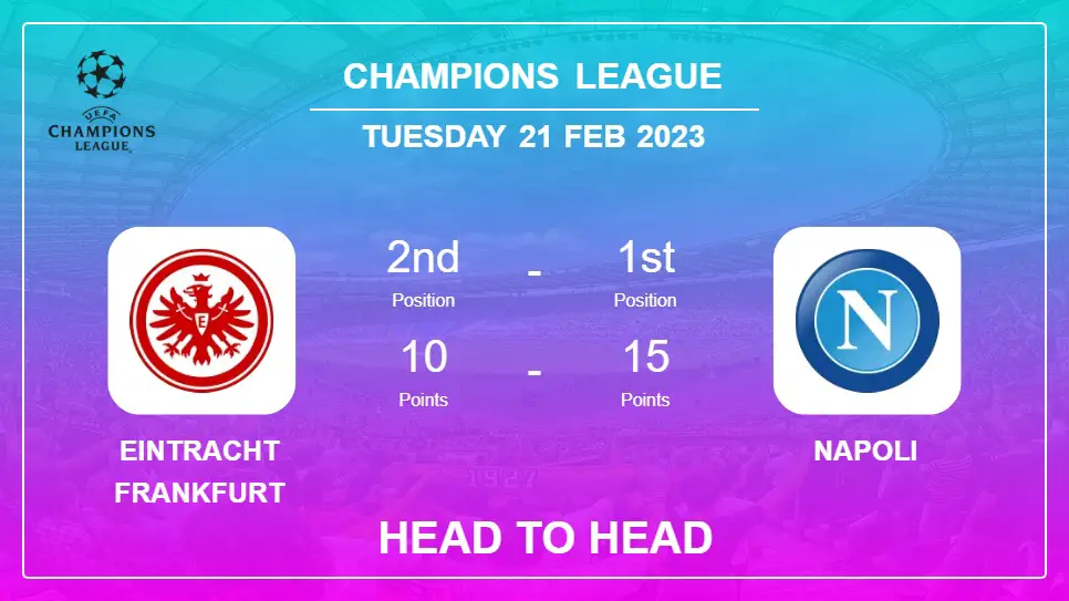 Head to Head Eintracht Frankfurt vs Napoli | Prediction, Odds - 21-02-2023 - Champions League