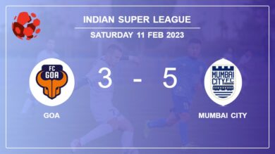 Indian Super League: Mumbai City beats Goa 5-3 after a incredible match