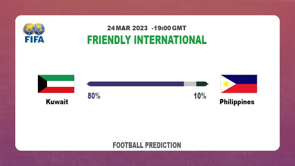 Over 2.5 Prediction: Kuwait vs Philippines Football Tips Today | 24th March 2023