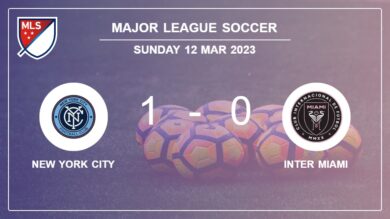 New York City 1-0 Inter Miami: prevails over 1-0 with a late and unfortunate own goal from C. McVey