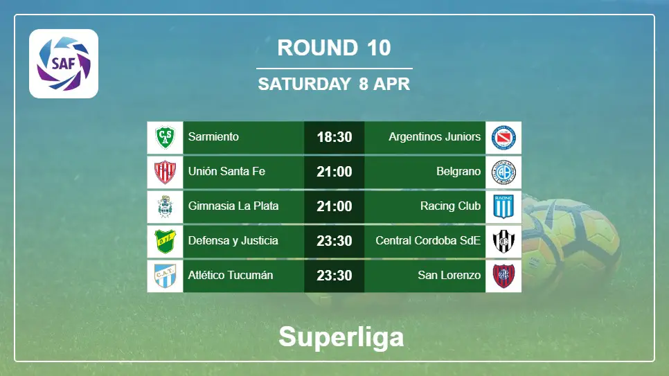 Argentina Superliga 2023 Round-10 2023-04-08 matches