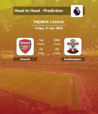 Prediction Arsenal vs Southampton Premier League 2022/2023