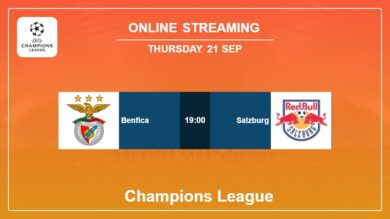 Where to watch Benfica vs. Salzburg live stream in Champions League 2023-2024