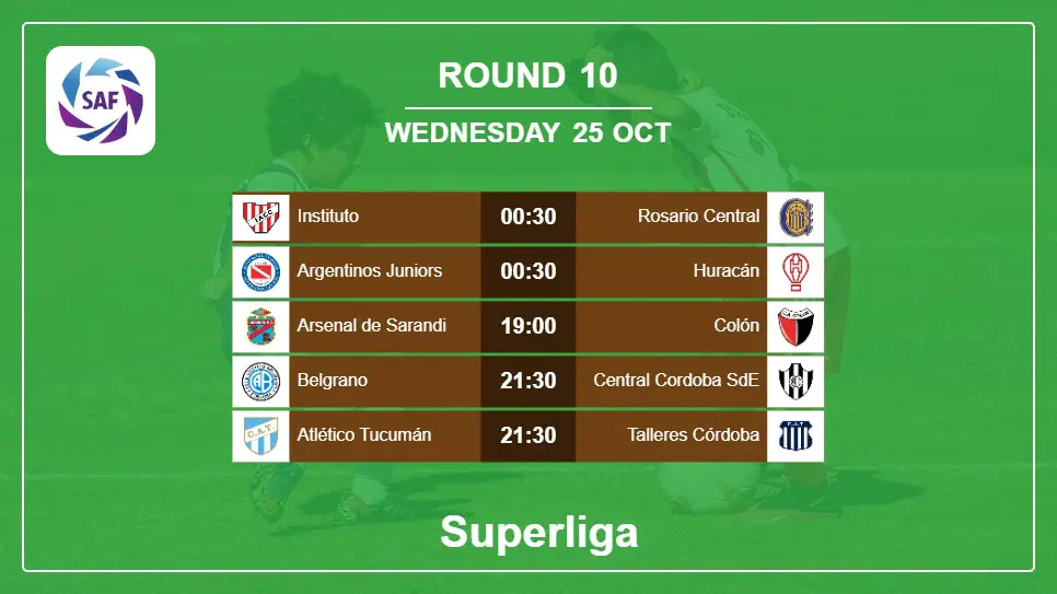 Argentina Superliga 2023 Round-10 2023-10-25 matches